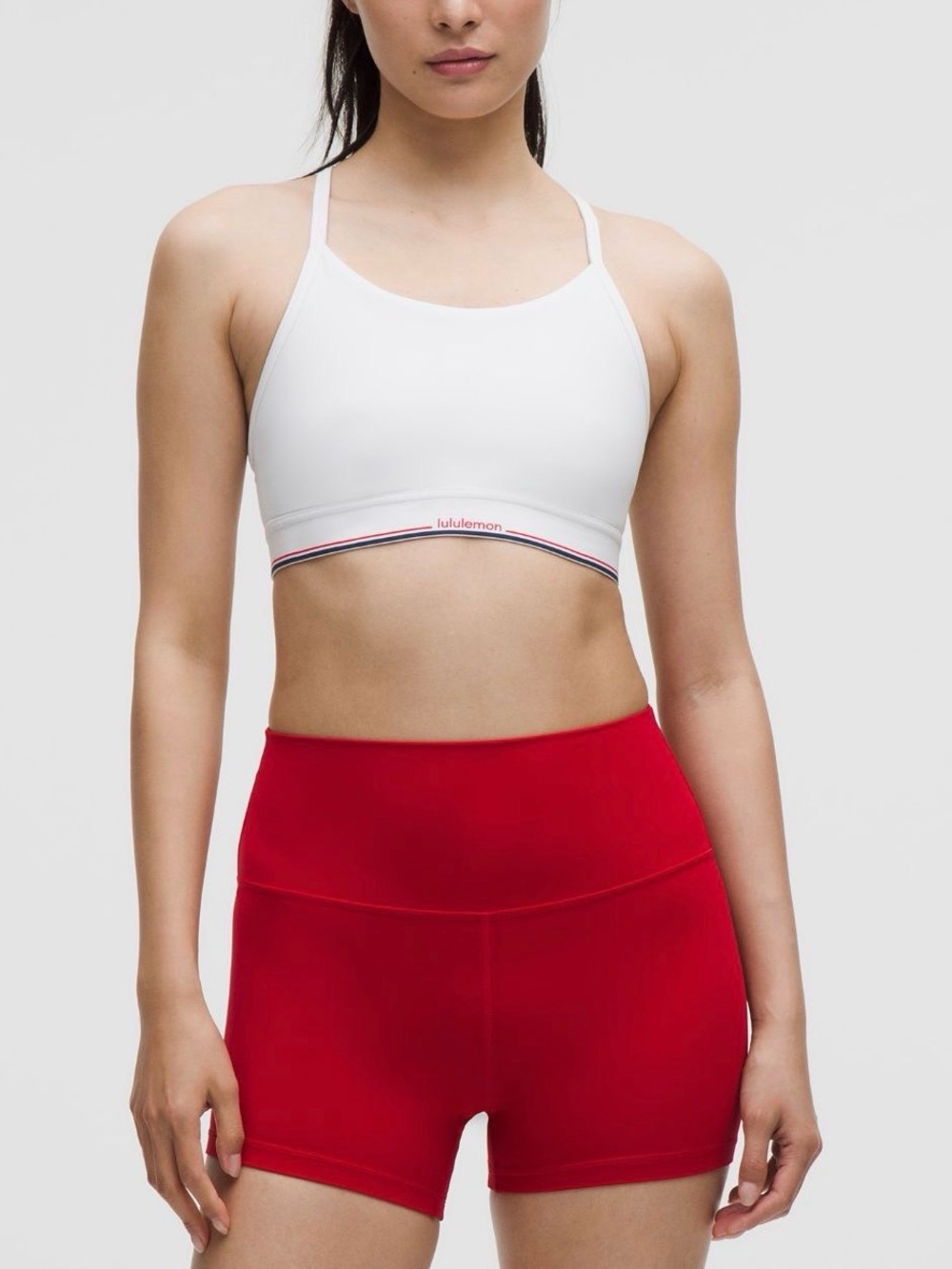 Lululemon Flow Y Mid Support Bra Logo B/C cup White size 6 NWT